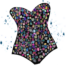 Load image into Gallery viewer, Jewels & Diamonds T-Shirt Dress | Easy Costume, Fun Loungewear, Unique Gift