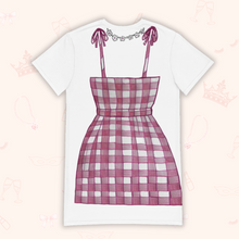 Load image into Gallery viewer, Gingham Picnic T-Shirt Dress | Easy Costume, Fun Loungewear, Unique Gift