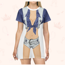 Load image into Gallery viewer, Texas Cowgirl T-shirt Dress | Easy Costume, Fun Loungewear, Unique Gift
