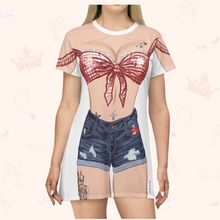 Load image into Gallery viewer, BBQ Babe T-Shirt Dress | Easy Costume, Fun Loungewear, Unique Gift