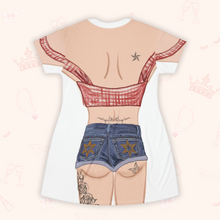 Load image into Gallery viewer, BBQ Babe T-Shirt Dress | Easy Costume, Fun Loungewear, Unique Gift
