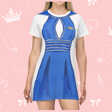 Load image into Gallery viewer, Flight Attendant T-Shirt Dress | Easy Costume, Fun Loungewear, Unique Gift