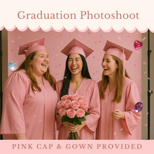 Load image into Gallery viewer, 🎓 Graduation Photoshoot | Pink Cap & Gown