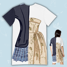 Load image into Gallery viewer, Genovian Princess T-Shirt Dress | Easy Costume, Fun Loungewear, Unique Gift