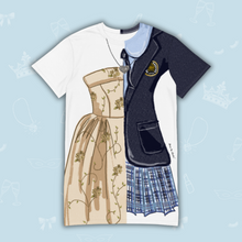 Load image into Gallery viewer, Genovian Princess T-Shirt Dress | Easy Costume, Fun Loungewear, Unique Gift