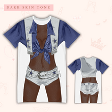 Load image into Gallery viewer, Texas Cowgirl T-shirt Dress | Easy Costume, Fun Loungewear, Unique Gift