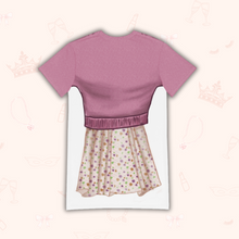 Load image into Gallery viewer, Newspaper Girl T-shirt dress