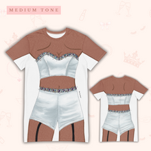 Load image into Gallery viewer, 80s Baby T-Shirt Dress | Easy Costume, Fun Loungewear, Unique Gift