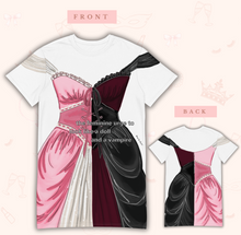 Load image into Gallery viewer, Both Doll & Vampire T-Shirt Dress | Easy Costume, Fun Loungewear, Unique Gift