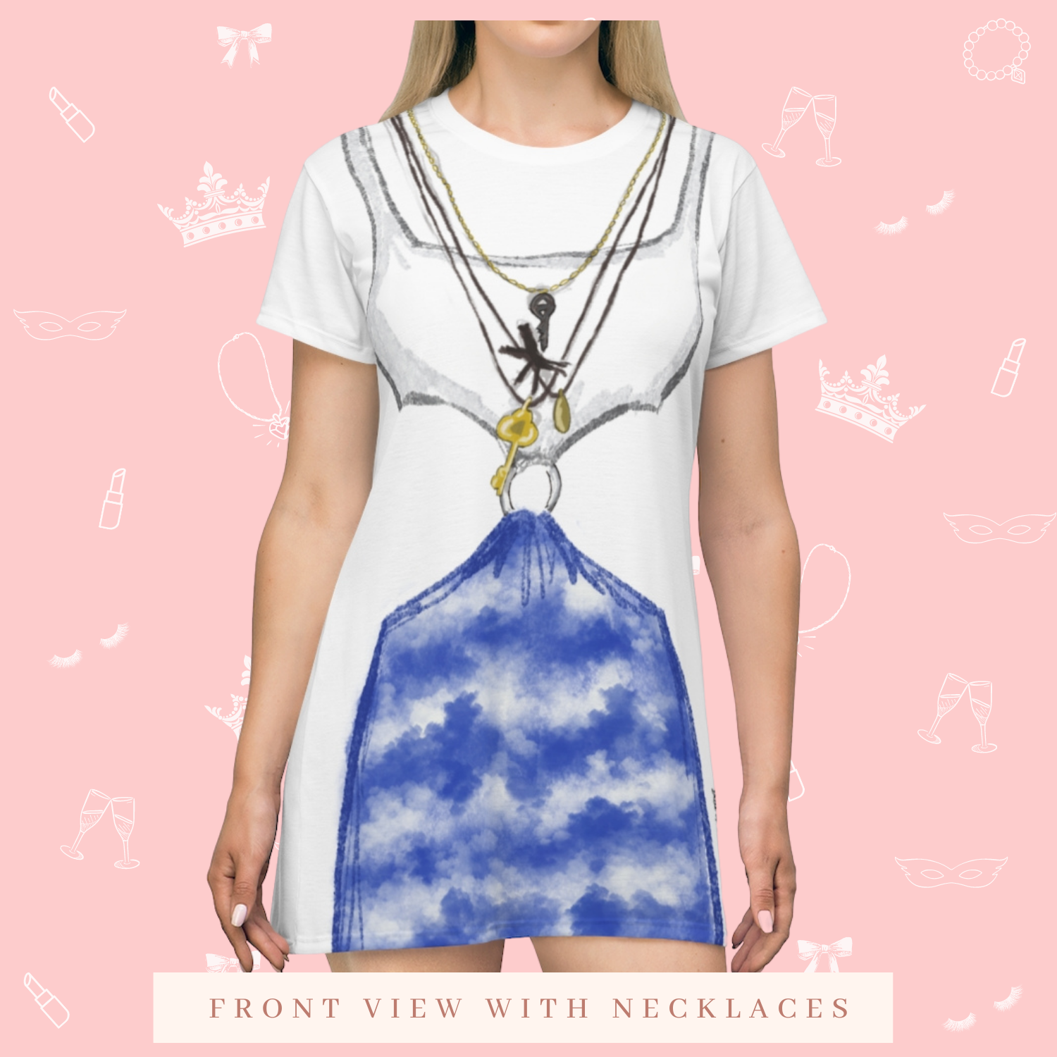 Pretty Lady of the Night T-Shirt Dress
