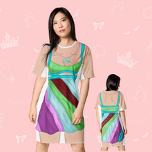 Load image into Gallery viewer, Rom Com T-Shirt Dress | Easy Costume, Fun Loungewear, Unique Gift