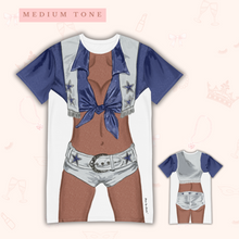 Load image into Gallery viewer, Texas Cowgirl T-shirt Dress | Easy Costume, Fun Loungewear, Unique Gift