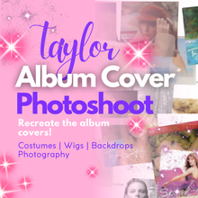 Load image into Gallery viewer, Taylor Swift Album Cover Photoshoot with Costumes, Wigs, & Backdrops!