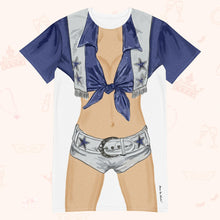 Load image into Gallery viewer, Texas Cowgirl T-shirt Dress | Easy Costume, Fun Loungewear, Unique Gift