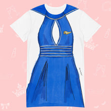 Load image into Gallery viewer, Flight Attendant T-shirt Dress
