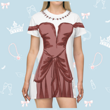 Load image into Gallery viewer, Pretty Lady in Red T-Shirt Dress | Easy Costume, Fun Loungewear, Unique Gift