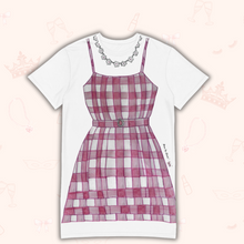 Load image into Gallery viewer, Gingham Picnic T-Shirt Dress | Easy Costume, Fun Loungewear, Unique Gift
