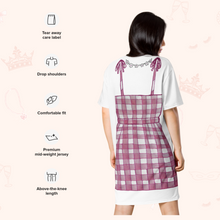 Load image into Gallery viewer, Gingham Picnic T-Shirt Dress | Easy Costume, Fun Loungewear, Unique Gift
