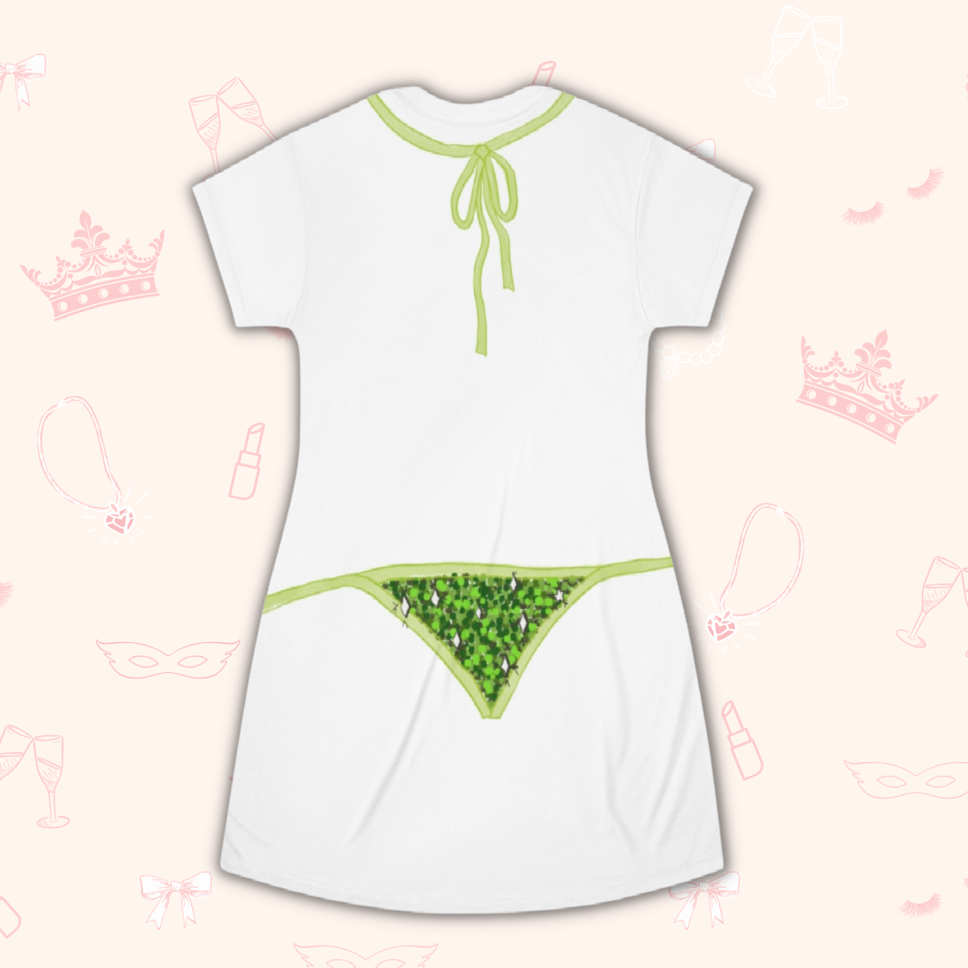 Green Bikini T-shirt Dress 2XS Green Bikini T-shirt Dress 2XS