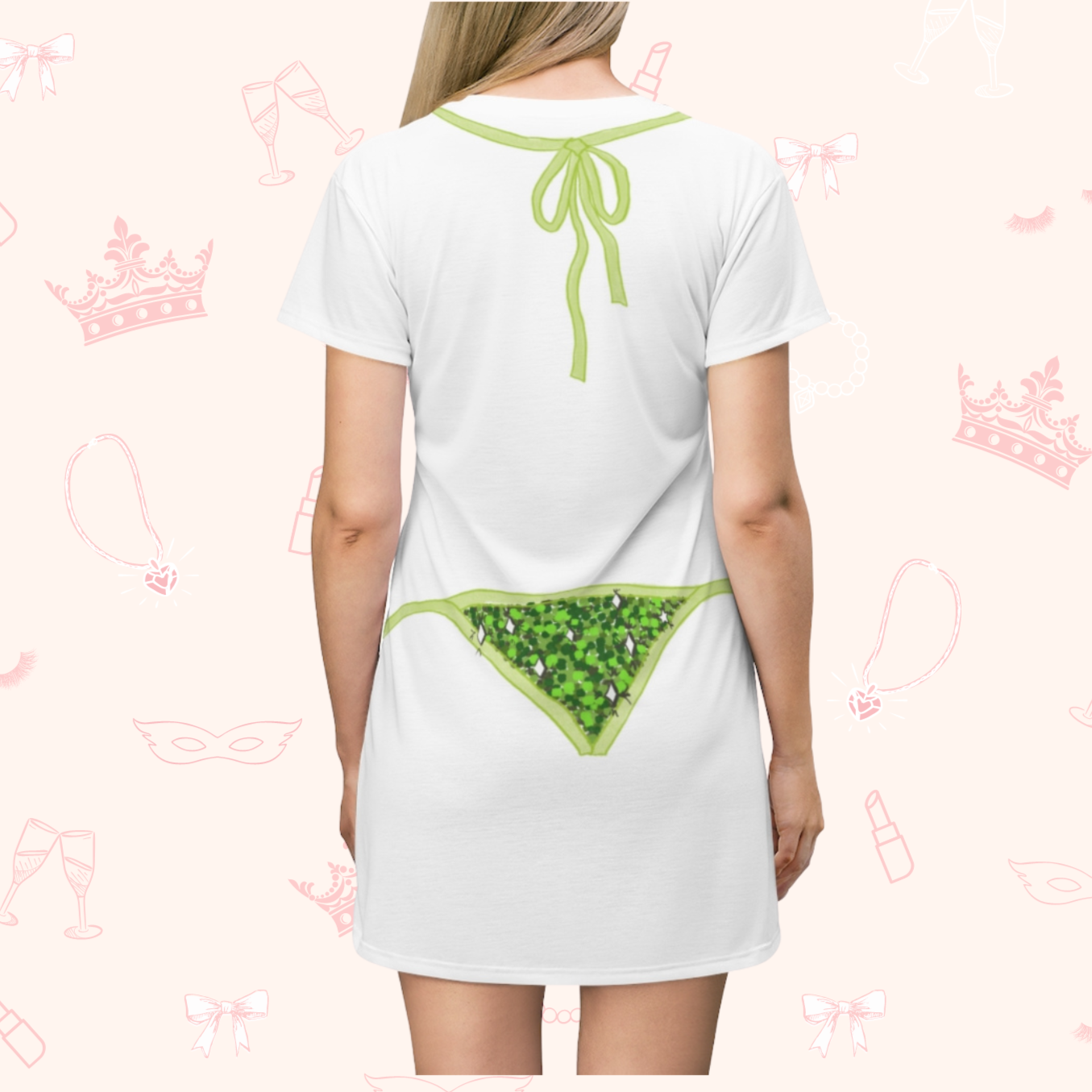 Green Bikini T-shirt Dress 2XS Green Bikini T-shirt Dress 2XS