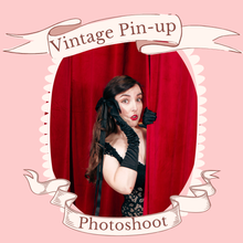 Load image into Gallery viewer, 💋 Vintage Pin-Up Photoshoot with Costumes, Wigs, &amp; Backdrops!
