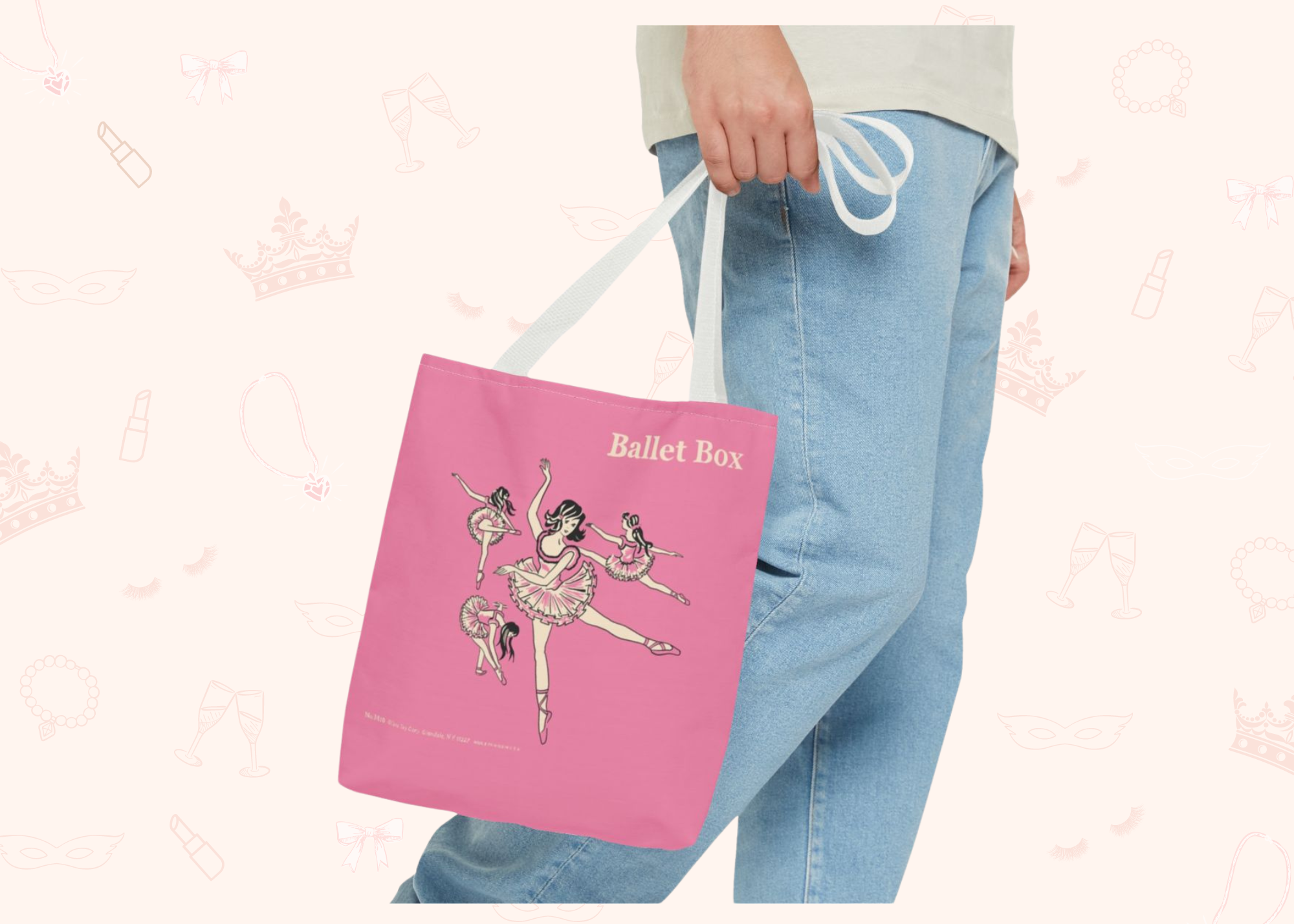 CafePress Ballet Dancers Canvas Tote Bag - Reusable & Eco-Friendly Shopping Bag, Two Sizes