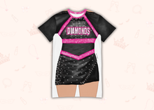 Load image into Gallery viewer, Cheerleading T-shirt Dress | Easy Costume, Fun Loungewear, Unique Gift
