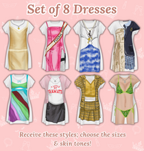 Load image into Gallery viewer, Bachelorette Party Pack – Themed T-Shirt Dresses for Girls’ Trips &amp; Bridal Parties
