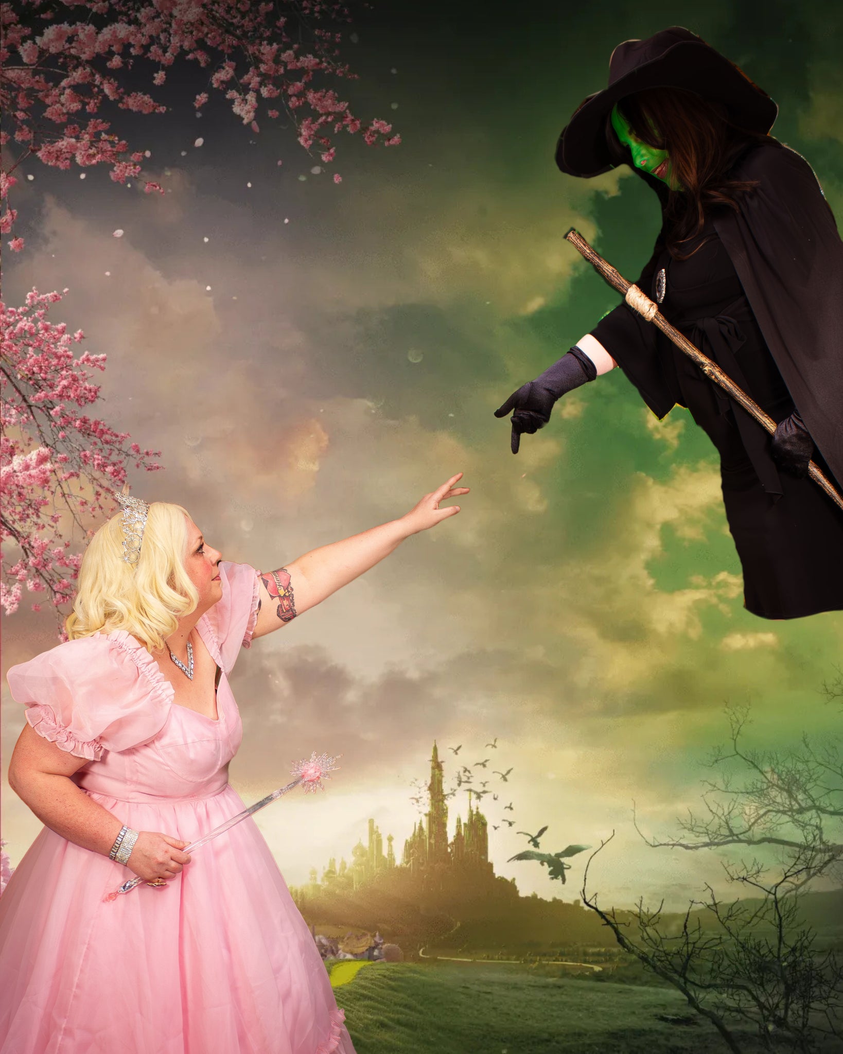 Be Wicked: Glinda & Elphaba Inspired Photoshoot | Glendale, CA Dress Up Studio Be Wicked: Glinda & Elphaba Inspired Photoshoot | Glendale, CA Dress Up Studio