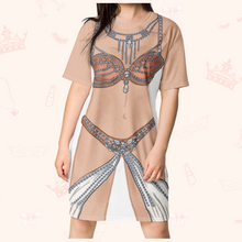 Load image into Gallery viewer, Showgirl T-Shirt Dress | Easy Costume, Fun Loungewear, Unique Gift
