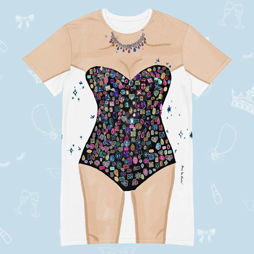 Jewels & Diamonds T-Shirt Dress | Easy Costume, Fun Loungewear, Unique Gift