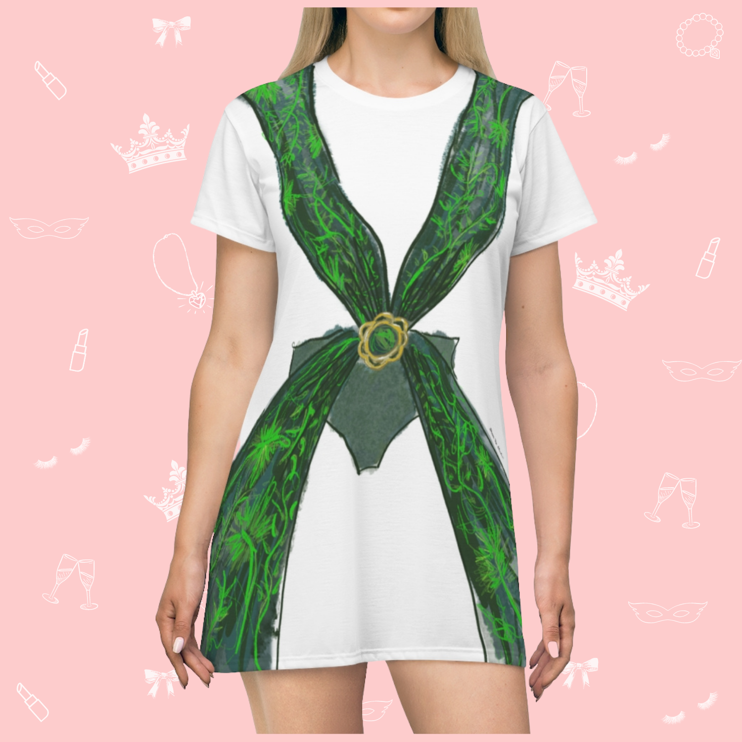Jungle T-Shirt Dress | Easy Costume, Fun Loungewear, Unique Gift XS / Longer & a little Loose Jungle T-Shirt Dress | Easy Costume, Fun Loungewear, Unique Gift XS / Longer & a little Loose